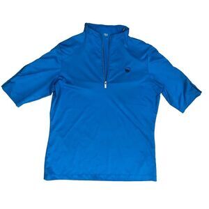 Tail Activewear Blue 3/4 Zip Mock 3/4 Sleeve Women’s Shirt Top Sz S